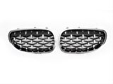5 SERISI E60 2004-2009 IÇIN UYUMLU DIAMOND PANJUR (BÖBREK) KROM ÇERÇEVE