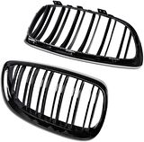 3 SERISI E92 2006-2009 IÇIN UYUMLU M3 GÖRÜNÜM PANJUR (CIFT CIZGI BÖBREK) PIANO BLACK