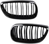 3 SERISI E92 2006-2009 IÇIN UYUMLU M3 GÖRÜNÜM PANJUR (CIFT CIZGI BÖBREK) PIANO BLACK