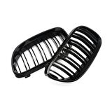 3 SERISI E92 2010-2013 IÇIN UYUMLU M3 GÖRÜNÜM PANJUR (CIFT CIZGI BÖBREK) PIANO BLACK (MAKYAJLI KASA)