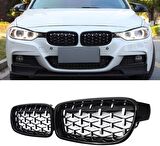 3 SERISI F30 2012-2018 IÇIN UYUMLU DIAMOND PANJUR (BÖBREK) PIANO BLACK