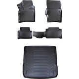 Audi Q7 2006-2015 3D Araca Özel Paspas ve Bagaj Havuzu Set