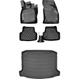 Alfa Romeo Junior Elettrica 2024 Sonrası (Sabit Zemin Bagaj) 3D Araca Özel Paspas ve Bagaj Havuzu Set