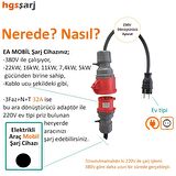 Dönüştürücü Adaptör. 380V 32A Güç Kaynaklı Elektrikli Araç MOBİL Şarj Cihazını 220V dönüştürür.