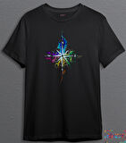 BUMETA Renkli Pusula Unisex Tişört T-Shirt