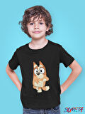 Bumeta Sevimli Köpek Kardeşler Bluey Bingo Çocuk Tişört T-shirt