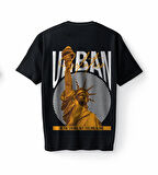 Bumeta Urban Streetwear Özgürlük Heykeli Oversize Unisex Tişört T-Shirt