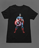 Bumeta Captain America Kaptan Amerika Marvel Unisex Tişört T-Shirt