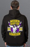 Bumeta John Cena Never Give Up Motivasyon Sweetshirt Unisex Kapüşonlu Hoodie