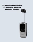 Geri Çekilebilir Kablolu Bluetooth İş Kulaklığı