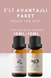 2li Avantajlı Set Portakal & Itır  Saf Aromaterapi Uçucu Yağı  (10 ml + 10 ml)