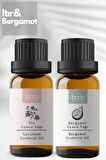2li Avantajlı Set Itır & Bergamot Saf Aromaterapi Uçucu Yağı (10 ml + 10 ml)
