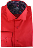 Erkek Kırmızı %100 Mısır Pamuğu Gömlek