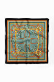 Z12 Kadın Turuncu Hardal Sarısı İron Desenli 50x50 Bandana HYL DG01007-22