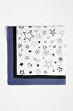E9 Kadın Yıldız Desenli 50x50 Bandana HYL DG01117-22