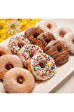 İvory 12'li Donut Yanmaz Yapışmaz Teflon Kaplama Borulu Muffin Kek Kalıbı 1.KALİTE 27X35 CM