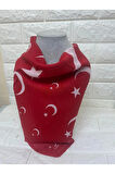 Kırmızı Ay Yıldız Türk Bayrağı Temalı Pamuk Kumaş Fular - Bandana - 23 Nisan, 29 Ekim, 19 Mayıs Tören 