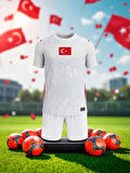 Türkiye Beyaz Milli Takım Çocuk Forması 2026 Fıfa Dünya Kupası Avrupa