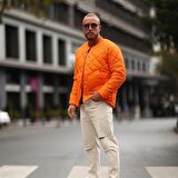 Dik Yaka Bomber Kapitone Erkek Mont