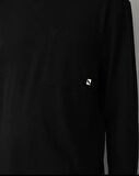 0 Yaka Tek Cep Oversize Erkek Sweatshırt