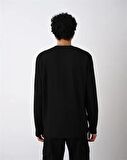 0 Yaka Tek Cep Oversize Erkek Sweatshırt