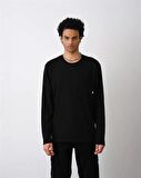 0 Yaka Tek Cep Oversize Erkek Sweatshırt