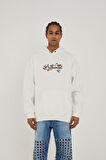 Kapüşonlu Authentic Baskı Oversize Erkek Sweatshirt