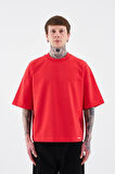 0 Yaka Boxy Basıc Erkek Oversize T-Shirt