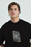 0 Yaka What We Cannot See Baskı Erkek Oversize T-Shirt
