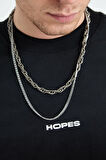 0 Yaka Hopes Baskı Erkek Oversize T-Shirt