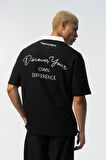 Polo Yaka Waffle Detay Erkek Oversize T-Shirt