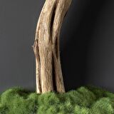 Bonsai Tablaeu - 6 - Mdf Plaka Üzerinde Çerçeveli 3 Boyutlu Yapay Ağaç Tablosu 33x60 Cm