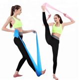 Leyaton Pilates Bandı Jimnastik Plates Lastiği 120x15 Cm Egzersiz Aerobik Bant 1 Adet Mavi