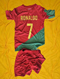 Bite Nose Ronaldo Portekiz Çoraplı Çocuk Şortlu T-Shirt