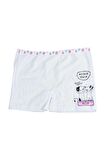 Kız Çocuk Karışık Renkli Desenli Pamuklu Boxer 6 Lı Paket
