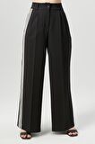 Kadın Şerit Detaylı Palazzo Pantolon