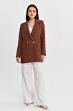  Oversize Dokuma Blazer Ceket