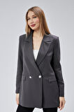  Oversize Dokuma Blazer Ceket