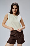 Sarı Regular Crop Bluz
