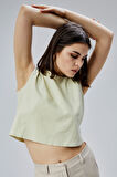 Mint Regular Crop Bluz