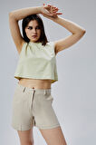 Mint Regular Crop Bluz