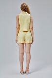 Sarı Regular Fit Rahat Kesim Şort