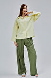 Sarı Oversize Poplin Gömlek