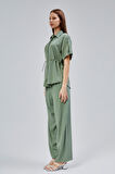 Haki Rahat Kesim Gömlek Pantolon Takım