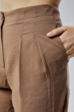 Açık Kahve Salaş Kesim Modal Dokuma Pantolon