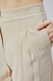 Bej Salaş Kesim Modal Dokuma Pantolon