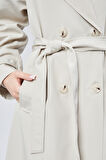 Kadın Oversize Astarlı Trençkot