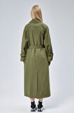 Kadın Oversize Kuşaklı Trençkot