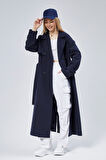 Oversize Rüzgarlık Detaylı Trençkot