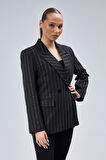 Kadın Taş İşlemeli Regular Vatkalı Blazer Ceket